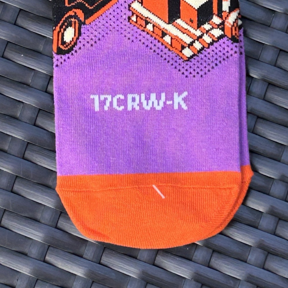 FedEx New Pair of Men's Crew Socks Logo Truck Purple Novelty Father's Day Fun - Picture 4 of 5